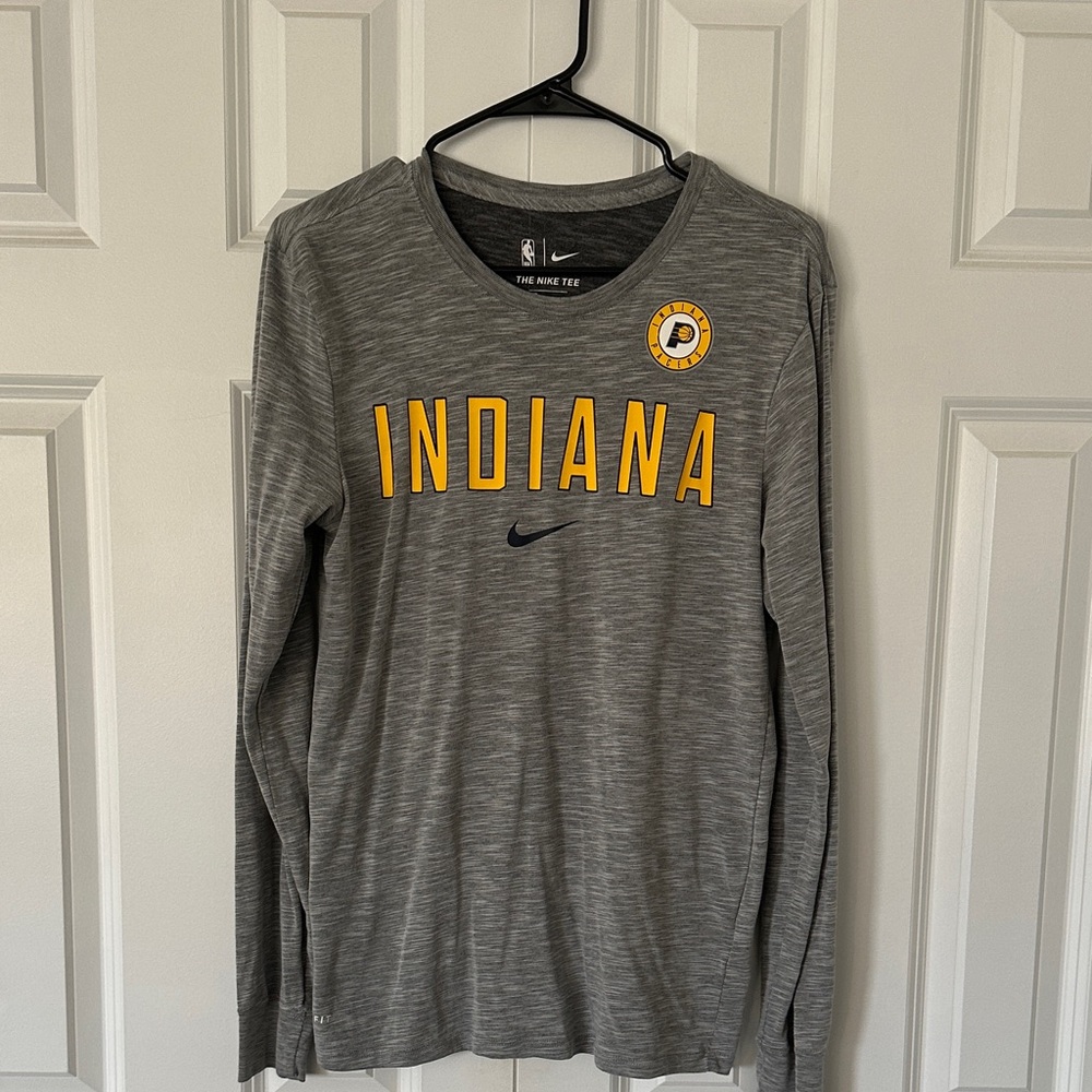 Nike Indiana Long Sleeve Shirt - Gray and Yellow